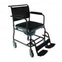 Prim silla aseo con inodoro brazo abatible con ruedas A058